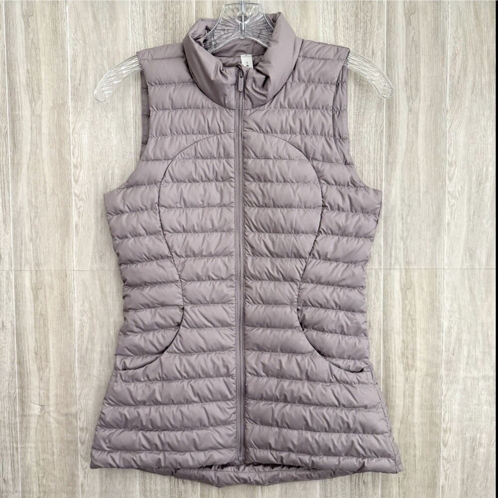 Lululemon Vest Womens Size 2 Puffer Pack It Down Mauve Pink Goose Athleisure - Picture 16 of 16
